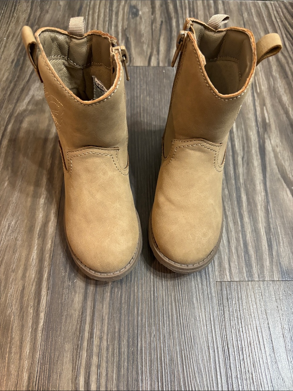 Carter’s Girl toddler Tan Western Boots -size 9C